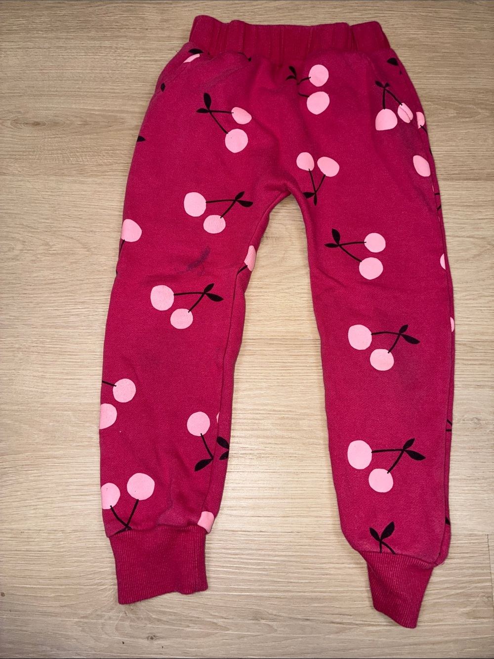 Dot Australia Cherry-Print Pink Jogger Pants